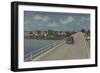 Key West, FL - Highway between Mainland & Keys-Lantern Press-Framed Art Print
