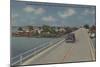 Key West, FL - Highway between Mainland & Keys-Lantern Press-Mounted Art Print