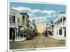 Key West, Florida - Duval Street West Scene-Lantern Press-Mounted Art Print