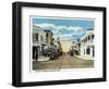 Key West, Florida - Duval Street West Scene-Lantern Press-Framed Art Print