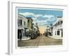 Key West, Florida - Duval Street West Scene-Lantern Press-Framed Art Print