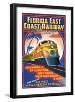 Key West, Florida - East Coast Railway-Lantern Press-Framed Art Print
