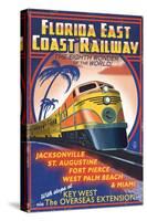 Key West, Florida - East Coast Railway-Lantern Press-Stretched Canvas