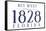 Key West, Florida - Established Date (Blue)-Lantern Press-Framed Stretched Canvas