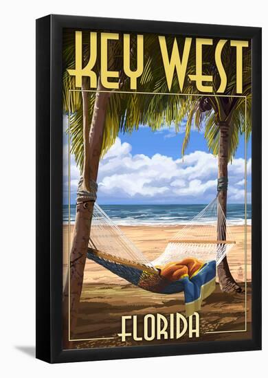 Key West, Florida - Hammock Scene-null-Framed Poster