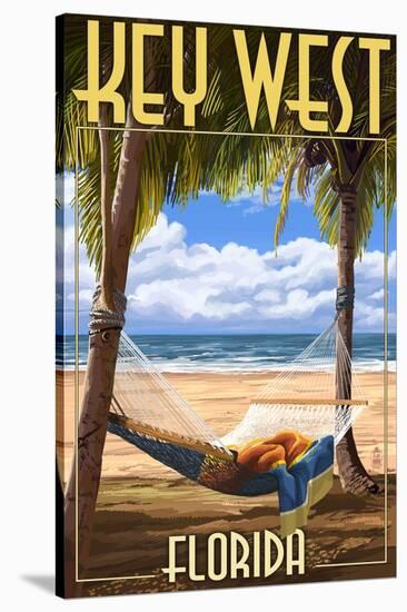 Key West, Florida - Hammock Scene-Lantern Press-Stretched Canvas