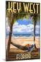 Key West, Florida - Hammock Scene-Lantern Press-Mounted Art Print