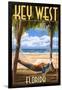 Key West, Florida - Hammock Scene-Lantern Press-Framed Art Print