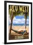 Key West, Florida - Hammock Scene-Lantern Press-Framed Art Print