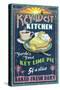 Key West, Florida - Key Lime Pie-Lantern Press-Stretched Canvas