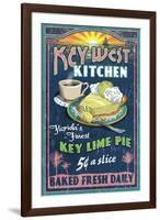 Key West, Florida - Key Lime Pie-Lantern Press-Framed Art Print