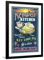 Key West, Florida - Key Lime Pie-Lantern Press-Framed Art Print