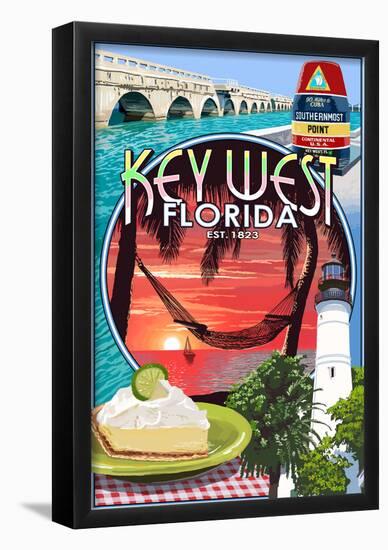 Key West, Florida - Montage-null-Framed Poster