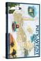 Key West, Florida - Nautical Chart-Lantern Press-Stretched Canvas