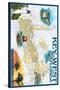 Key West, Florida - Nautical Chart-Lantern Press-Stretched Canvas