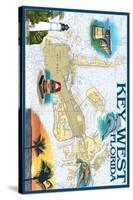 Key West, Florida - Nautical Chart-Lantern Press-Stretched Canvas