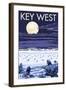 Key West, Florida - Sea Turtles Hatching-Lantern Press-Framed Art Print