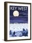 Key West, Florida - Sea Turtles Hatching-Lantern Press-Framed Art Print