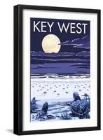 Key West, Florida - Sea Turtles Hatching-Lantern Press-Framed Art Print