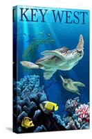 Key West, Florida - Sea Turtles-Lantern Press-Stretched Canvas