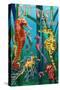 Key West, Florida - Seahorses-Lantern Press-Stretched Canvas