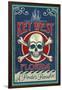 Key West, Florida - Skull and Crossbones-Lantern Press-Framed Art Print