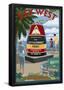Key West, Florida - Southernmost Point-null-Framed Poster