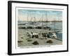 Key West, Florida - Sponge Market at P and O Docks-Lantern Press-Framed Art Print