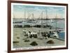 Key West, Florida - Sponge Market at P and O Docks-Lantern Press-Framed Art Print