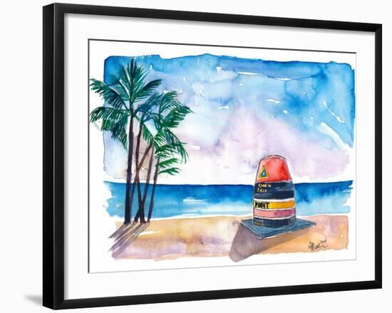 Key West Florida USA Southernmost Point of The USA-M. Bleichner-Framed Art Print