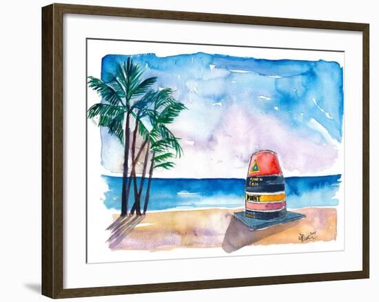 Key West Florida USA Southernmost Point of The USA-M. Bleichner-Framed Art Print