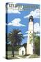 Key West Lighthouse, Florida Day Scene-Lantern Press-Stretched Canvas