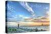 Key West Lone Figure Sunset-Robert Goldwitz-Stretched Canvas