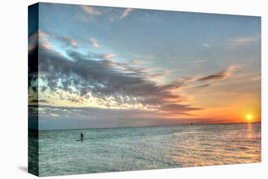 Key West Paddleboard Sunset-Robert Goldwitz-Stretched Canvas