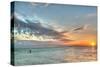 Key West Paddleboard Sunset-Robert Goldwitz-Stretched Canvas