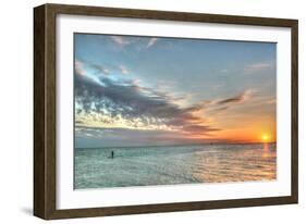 Key West Paddleboard Sunset-Robert Goldwitz-Framed Photographic Print