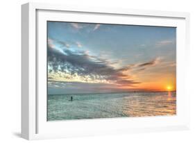 Key West Paddleboard Sunset-Robert Goldwitz-Framed Photographic Print