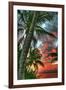 Key West Palm Sunrise Vertical-Robert Goldwitz-Framed Photographic Print