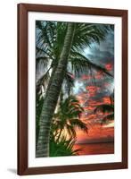 Key West Palm Sunrise Vertical-Robert Goldwitz-Framed Photographic Print