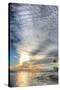 Key West Pier Sunset Vertical-Robert Goldwitz-Stretched Canvas