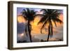 Key West Two Palm Sunrise-Robert Goldwitz-Framed Photographic Print