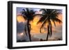 Key West Two Palm Sunrise-Robert Goldwitz-Framed Photographic Print