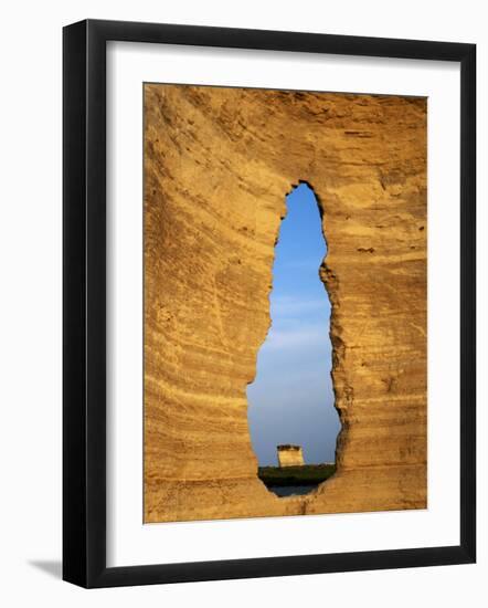 Keyhole Arch, Monument Rocks National Natural Area, Kansas, USA-Charles Gurche-Framed Photographic Print