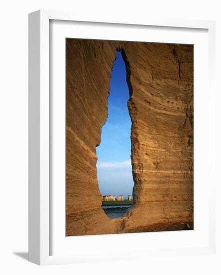 Keyhole Arch, Monument Rocks National Natural Area, Kansas, USA-Charles Gurche-Framed Photographic Print