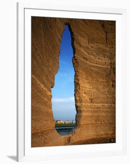 Keyhole Arch, Monument Rocks National Natural Area, Kansas, USA-Charles Gurche-Framed Photographic Print