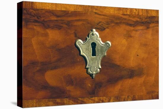 Keyhole in Louis XIV Style Walnut Drop Leaf Writing Desk, Built in Genoa, Italy, 17th-18th Century-null-Stretched Canvas