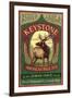 Keystone, Colorado - Elk Head Pale Ale Vintage Sign-Lantern Press-Framed Art Print