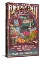 Keystone, Colorado - Farmers Market Vintage Sign-Lantern Press-Stretched Canvas