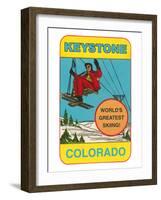 Keystone, Colorado, Label-null-Framed Art Print