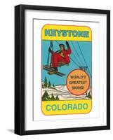 Keystone, Colorado, Label-null-Framed Art Print